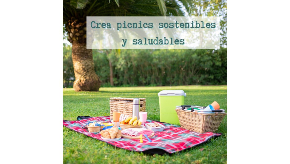 Picnic de primavera sostenible y saludable