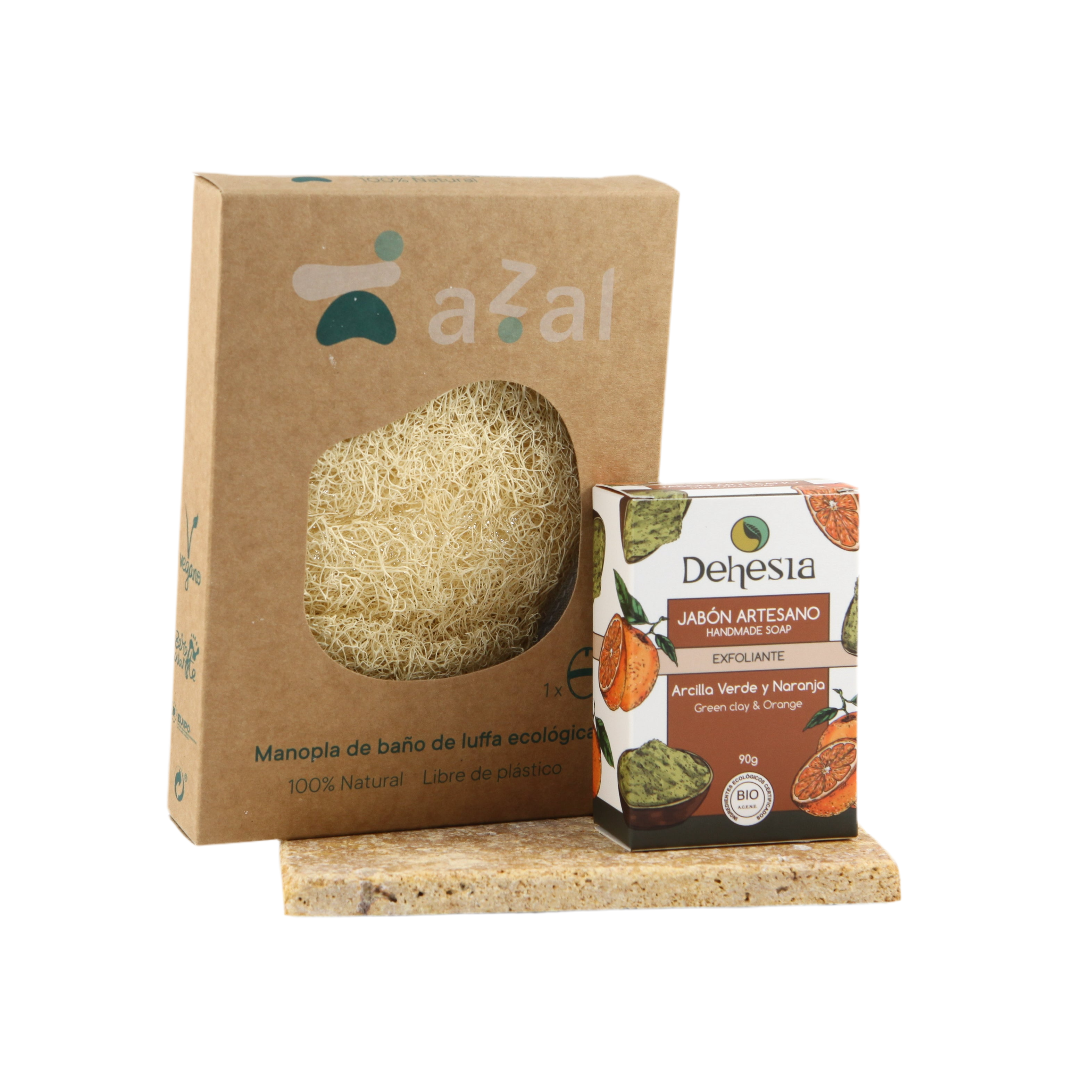 PACK EXFOLIANTE | JABON + MANOPLA + JABONERA | VEGANO | 5% DTO