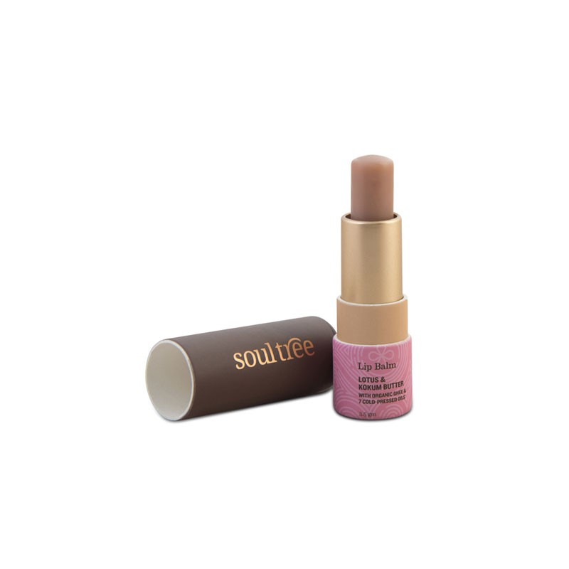 Bálsamo labial ayurveda de Loto y manteca de kokum, vista frontal