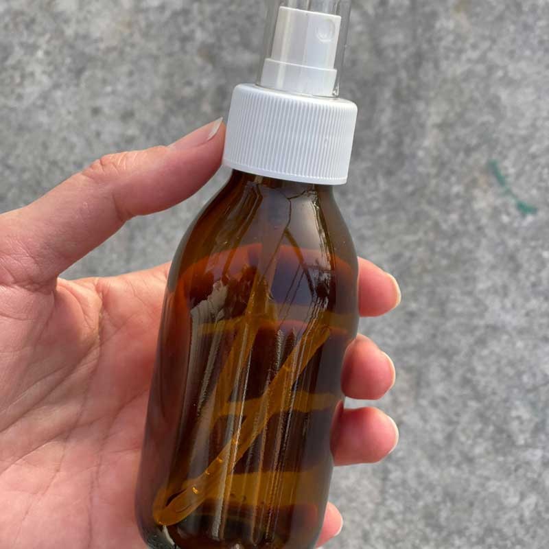 BOTELLA DE VIDRIO | ÁMBAR | 125ML. | ELIGE TAPÓN | VEGANO