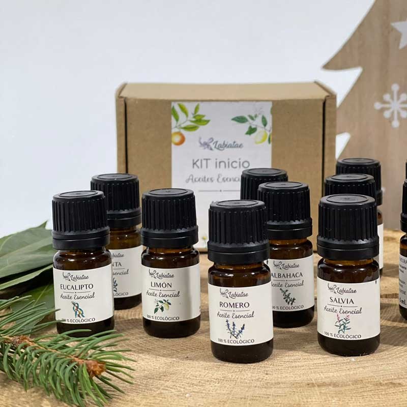 KIT INICIACIÓN ACEITES ESENCIALES | 12 UDS DE 5ML. | CON FOLLETO DE USOS | VEGANO