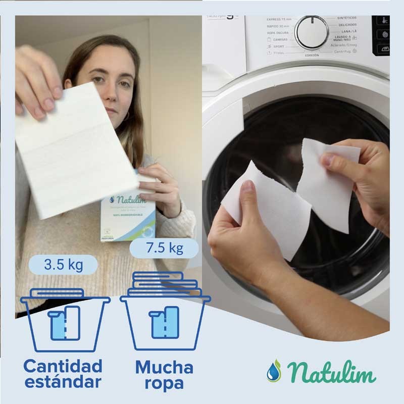 ECO-TIRAS DETERGENTE LAVADORA BIODEGRADABLE | VARIOS AROMAS | VEGANO
