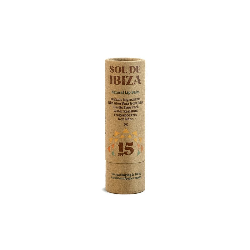Protector labial Mineral SPF 15, 5gr. - Sol de Ibiza. VEGANO, vista frontal