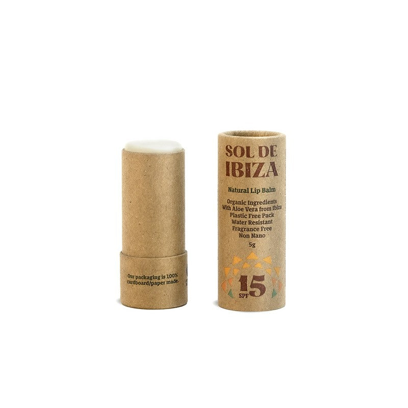 Protector labial Mineral SPF 15, 5gr. - Sol de Ibiza. VEGANO, vista abierto