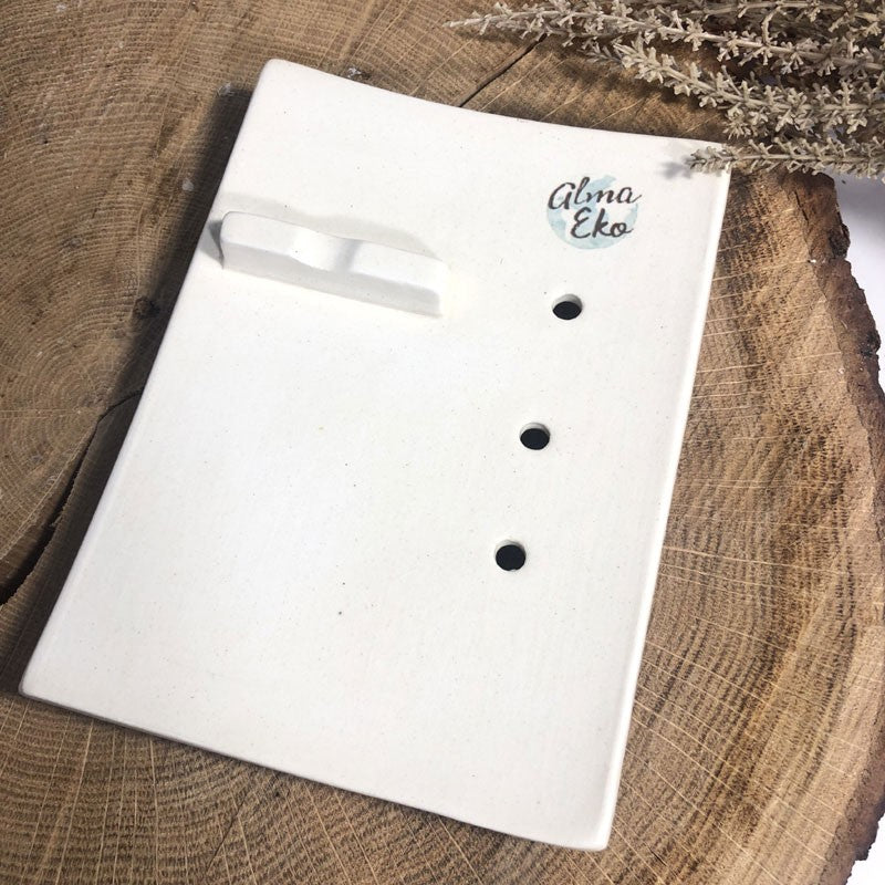 Jabonera de cerámica. Vegano. Vista superior