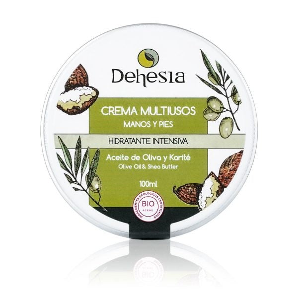 CREMA HIDRATANTE | MULTIUSOS | MANOS Y PIES | BIO | OLIVA, KARITÉ Y AGUACATE | VEGANO