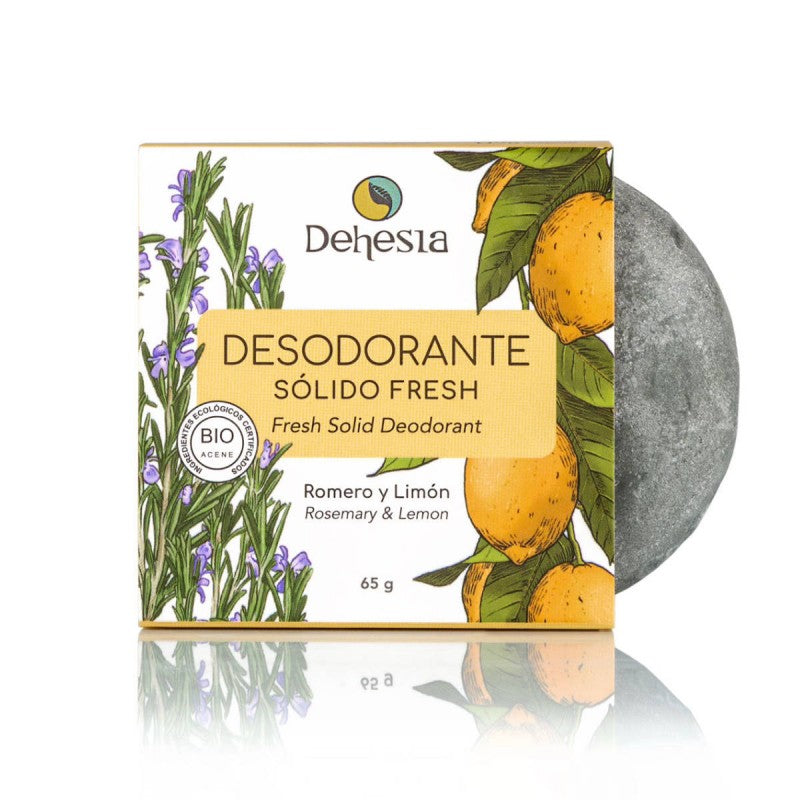 Desodorante Sólido Fresh BIO extra-fuerte, con Romero y Limón - Dehesia. VEGANO, vista frontal