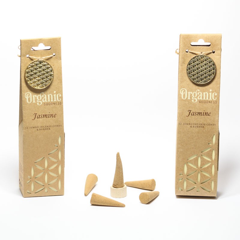 CONOS DE INCIENSO DE JAZMÍN + SOPORTE | VEGANO