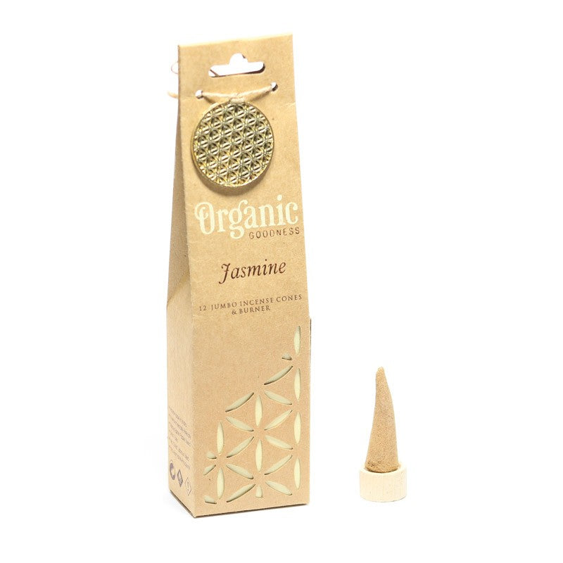 CONOS DE INCIENSO DE JAZMÍN + SOPORTE | VEGANO