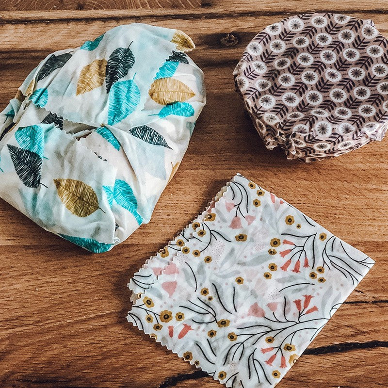 Envoltorios de Alimentos Reutilizables Veganos, tres tamaños