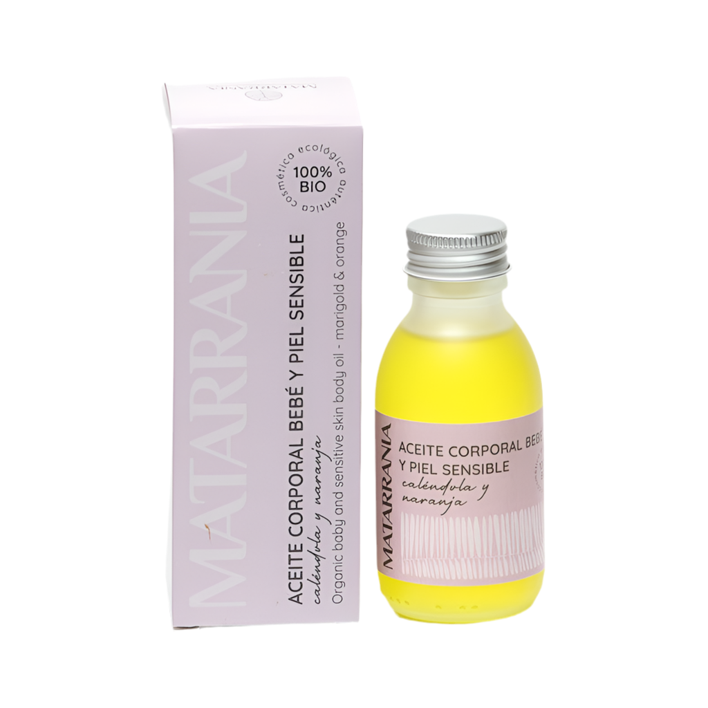 ACEITE HIDRATANTE NATURAL PARA BEBÉS Y PIEL SENSIBLE | PIEL SUAVE Y PROTEGIDA | 100% BIO | VEGANO