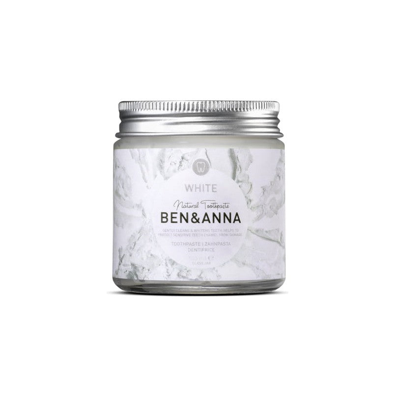 WHITE WHITENING TOOTHPASTE | MINT & SAGE | FLUORIDE-FREE | 100ML | VEGAN