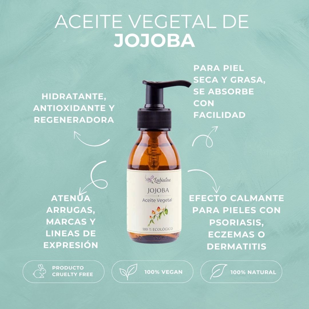 ACEITE VEGETAL DE JOJOBA | BIO | 100% ECOLÓGICO | Hidratación Profunda, Regeneración