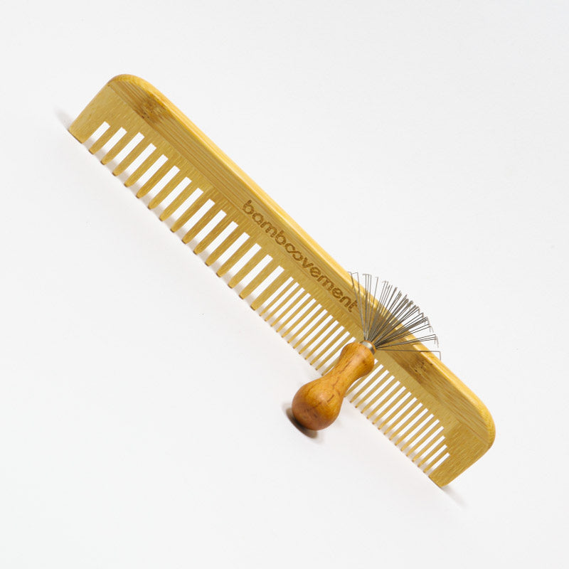 CEPILLO LIMPIADOR DE PEINES Y CEPILLOS | MADERA HAYA Y METAL | 7,5 cm | VEGANO