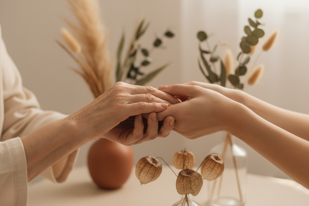 Banner manos madre abuela