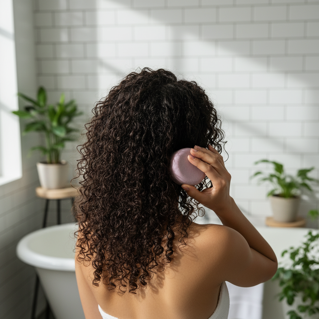 Champú sólido lila lifestyle