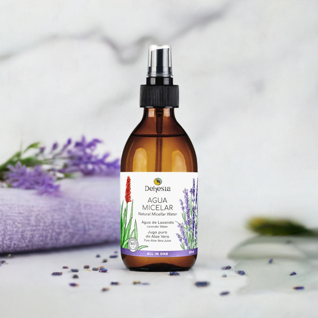 AGUA MICELAR | LIMPIA, DESMAQUILLA Y TONIFICA | BIO | LAVANDA Y ALOE VERA | VEGANO