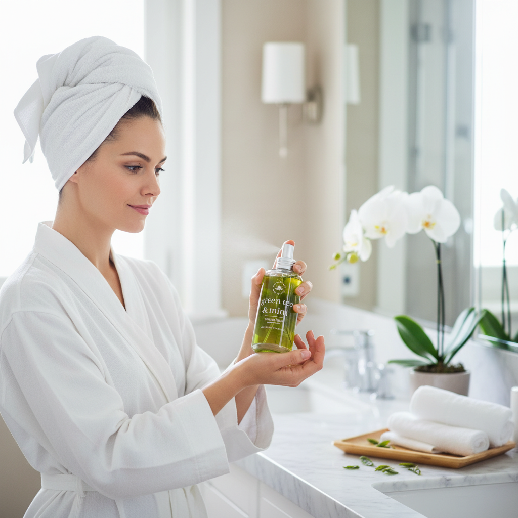 Green Tea & Mint - En uso