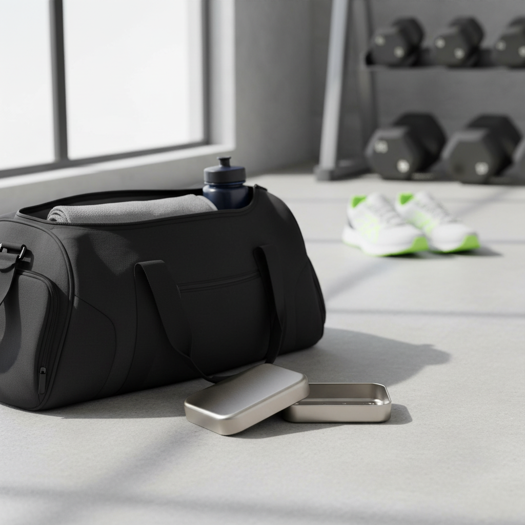 Jabonera de viaje - lifestyle gimnasio