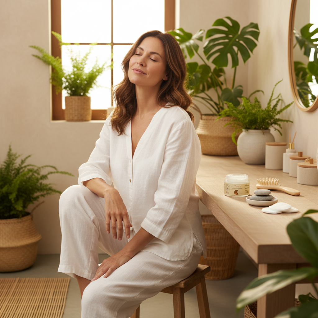 Retrato de mujer con piel radiante