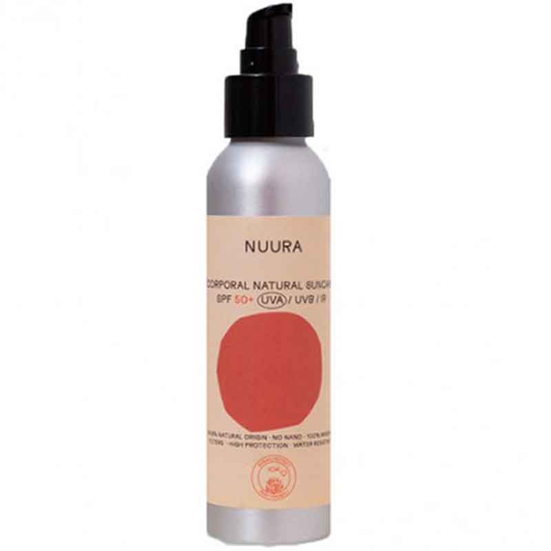 Fluid sunscreen SPF50, Mineral filter NO chemical, 125ml. - Nuura, front view