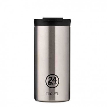 Reusable thermos cup, stainless steel, airtight, 600ml, front view