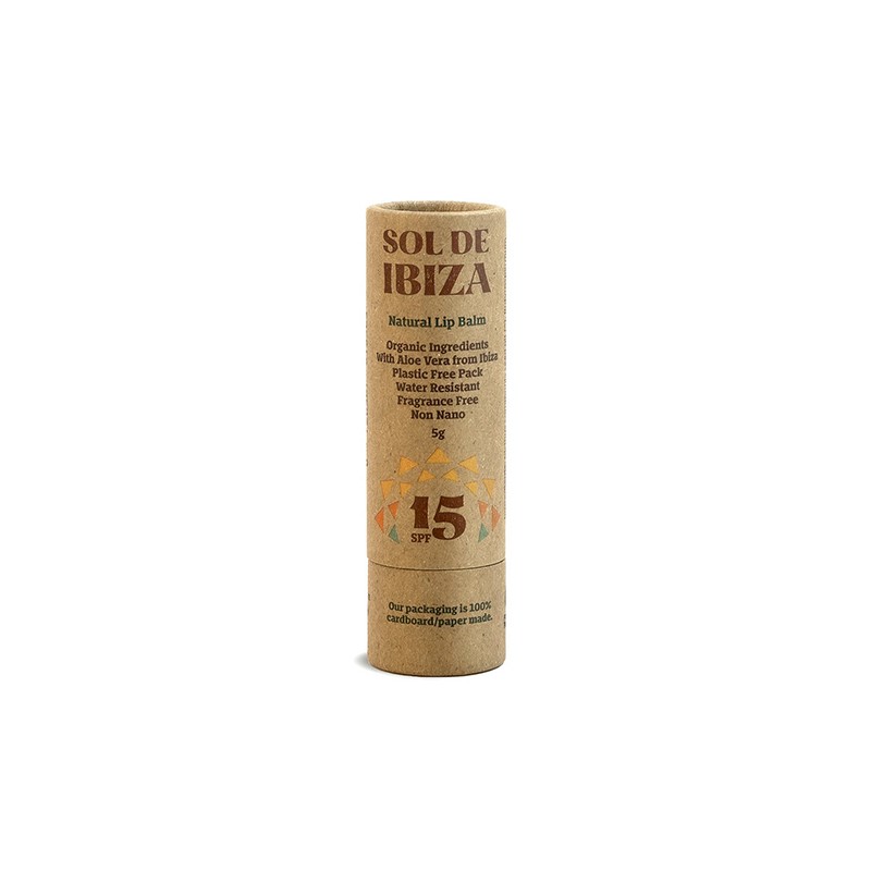 Mineral lip balm SPF 15, 5gr. - Ibiza sun. VEGAN, front view