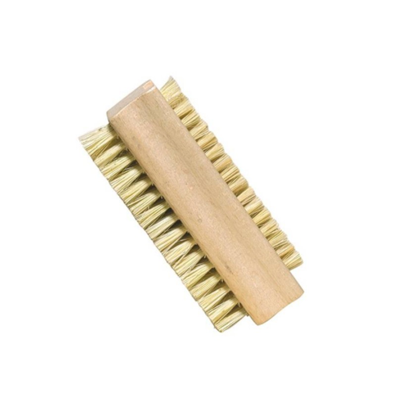 Double-Sided Vegetable Fibre Bristles Nail Brush, front view