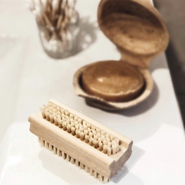 Double-Sided Vegetable Fibre Bristles Nail Brush, general view