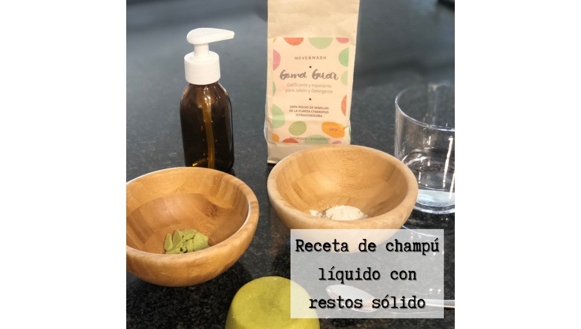 Los potingues de Alma Eko II: Champú líquido con restos de champú sólido