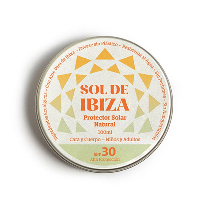 Protector Solar Natural Mineral SPF 30 sin filtro químico - Sol de Ibiza, vista frontal