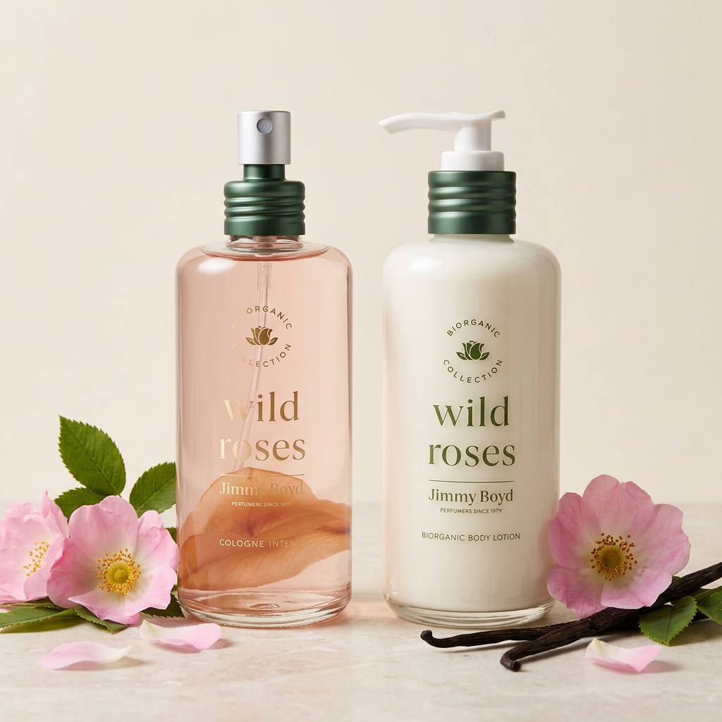 PACK AGUA DE COLONIA + LOCIÓN CORPORAL WILD ROSES | ROSA Y VAINILLA | BIO Y ORGÁNICA | VEGANA