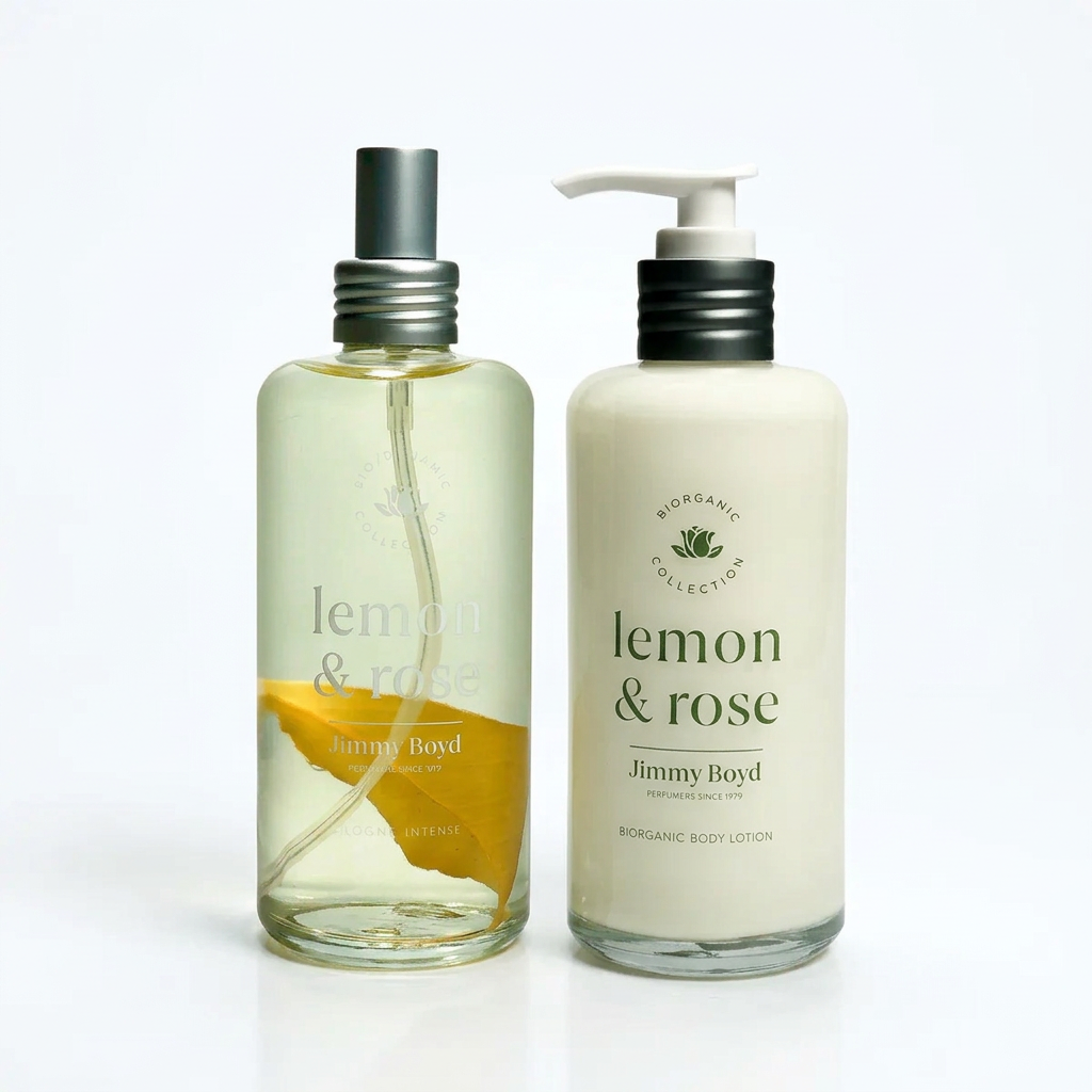 PACK AGUA DE COLONIA + LOCIÓN CORPORAL LEMON&amp;ROSE | LIMÓN Y ROSA | BIO Y ORGÁNICA | VEGANA