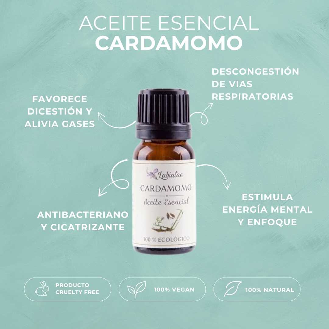 ACEITE ESENCIAL ECOLÓGICO | CARDAMOMO | 5 ML. | VEGANO