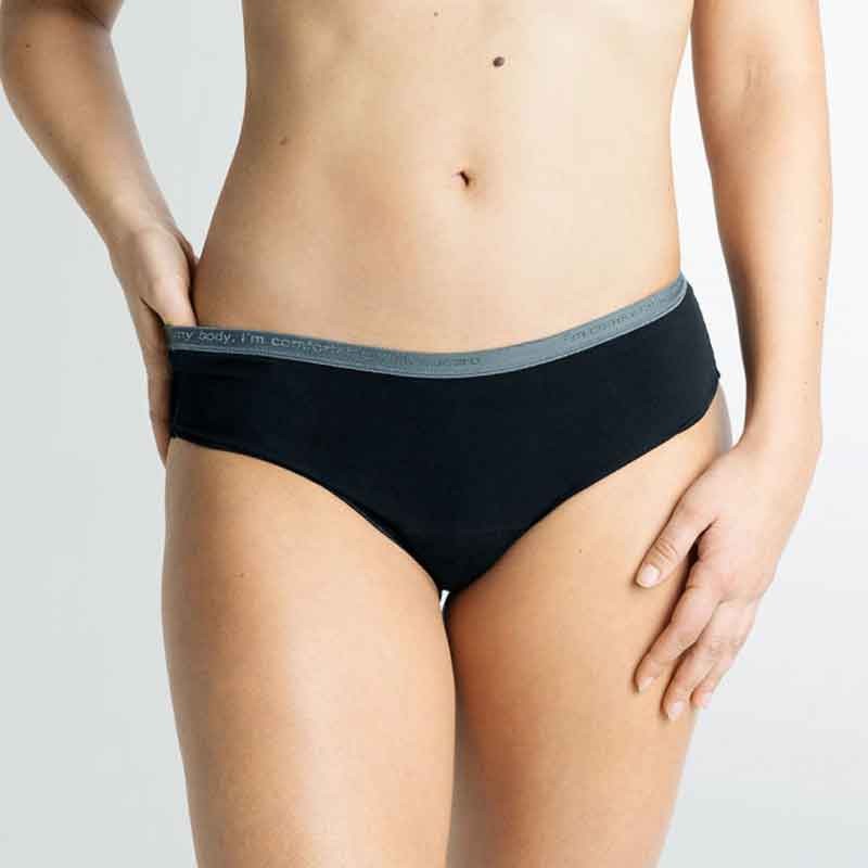 BRAGA MENSTRUAL | CLASSIC ESSENCE | NEGRA CON GOMA GRIS O ROSA | VEGANO