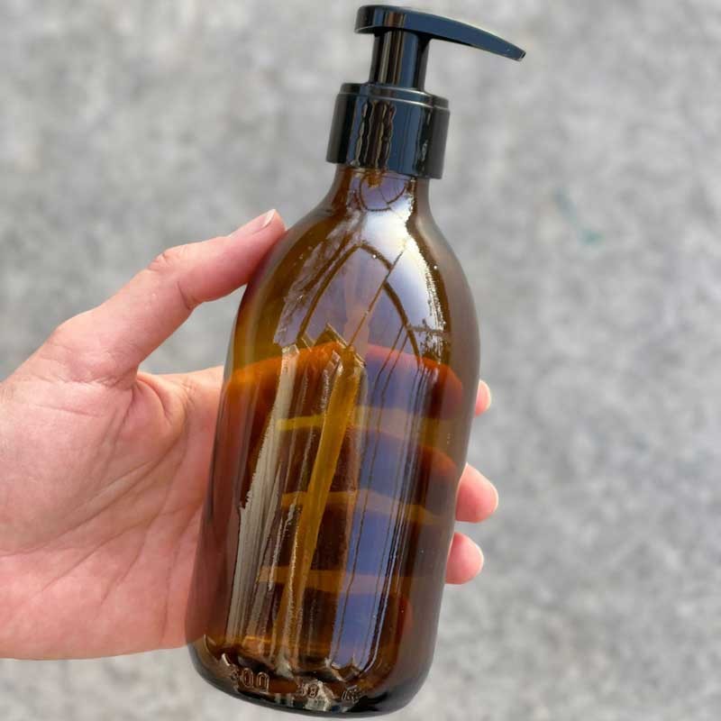 BOTELLA DE VIDRIO | ÁMBAR | 250ML. | ELIGE TAPÓN | VEGANO