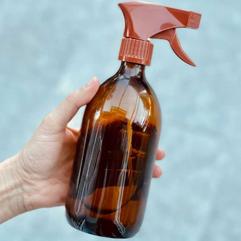 BOTELLA DE VIDRIO | ÁMBAR | 250ML. | ELIGE TAPÓN | VEGANO