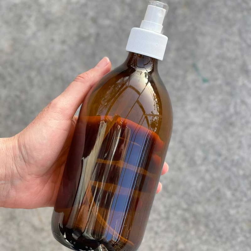 BOTELLA DE VIDRIO | ÁMBAR | 250ML. | ELIGE TAPÓN | VEGANO