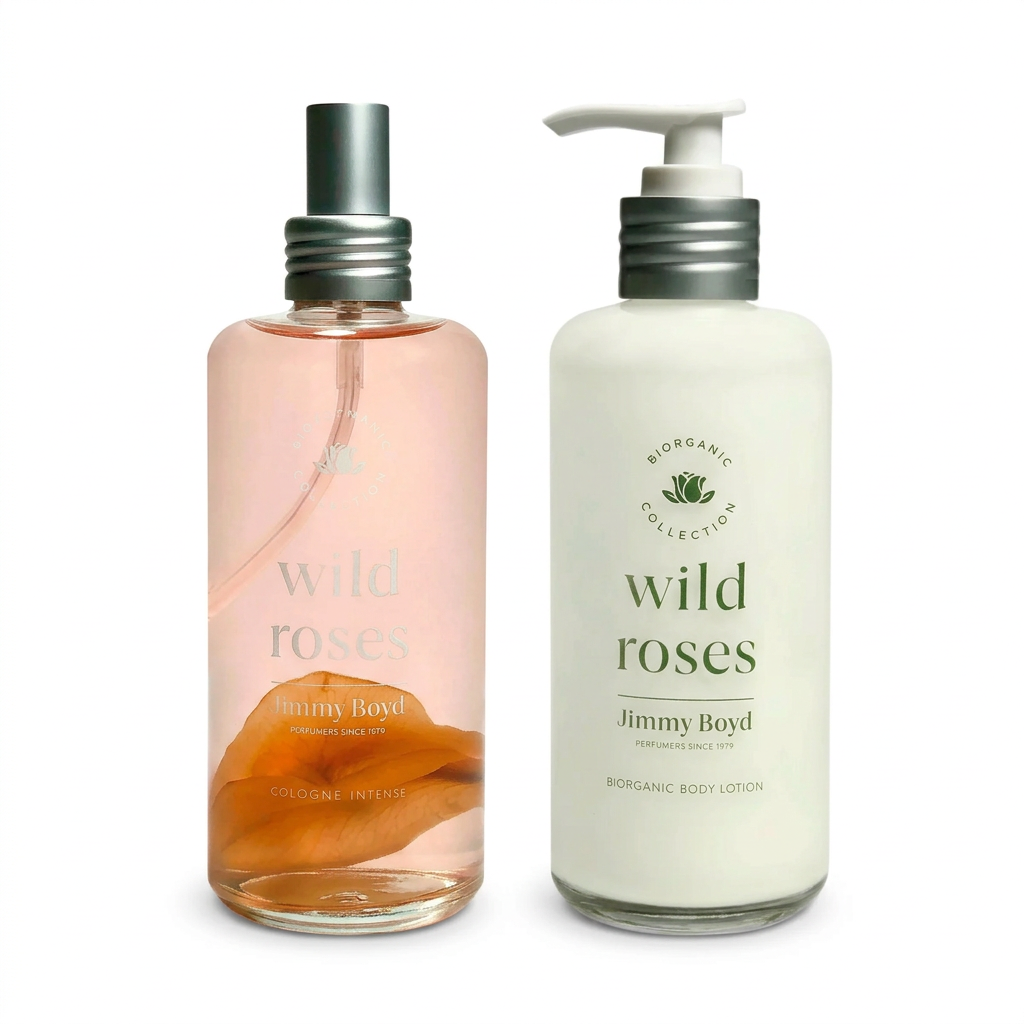 PACK AGUA DE COLONIA + LOCIÓN CORPORAL WILD ROSES | ROSA Y VAINILLA | BIO Y ORGÁNICA | VEGANA