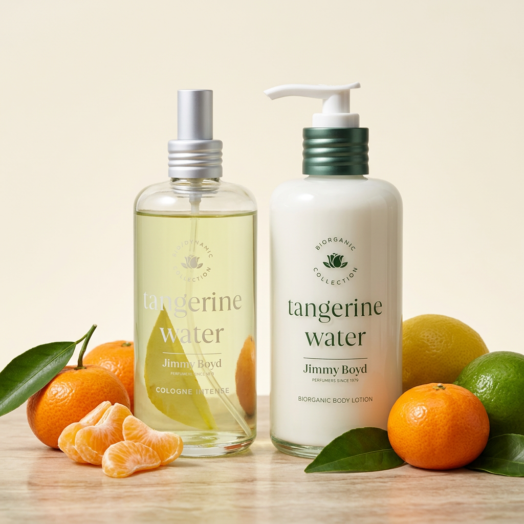 PACK AGUA DE COLONIA + LOCIÓN HIDRATANTE TANGERINE | MANDARINA Y CÍTRICOS |BIO Y ORGÁNICA | VEGANA