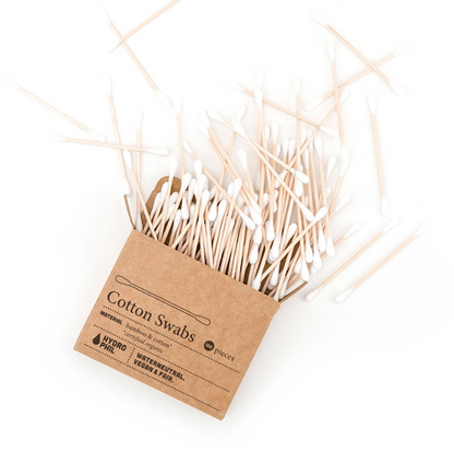 Bastoncillos de Algodón y Bambú, Pack de 100. VEGANO, vista superior