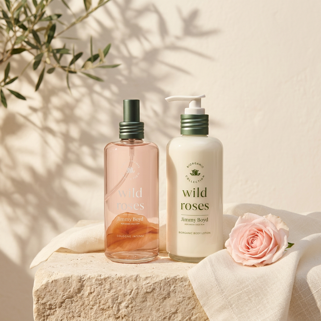 PACK AGUA DE COLONIA + LOCIÓN CORPORAL WILD ROSES | ROSA Y VAINILLA | BIO Y ORGÁNICA | VEGANA