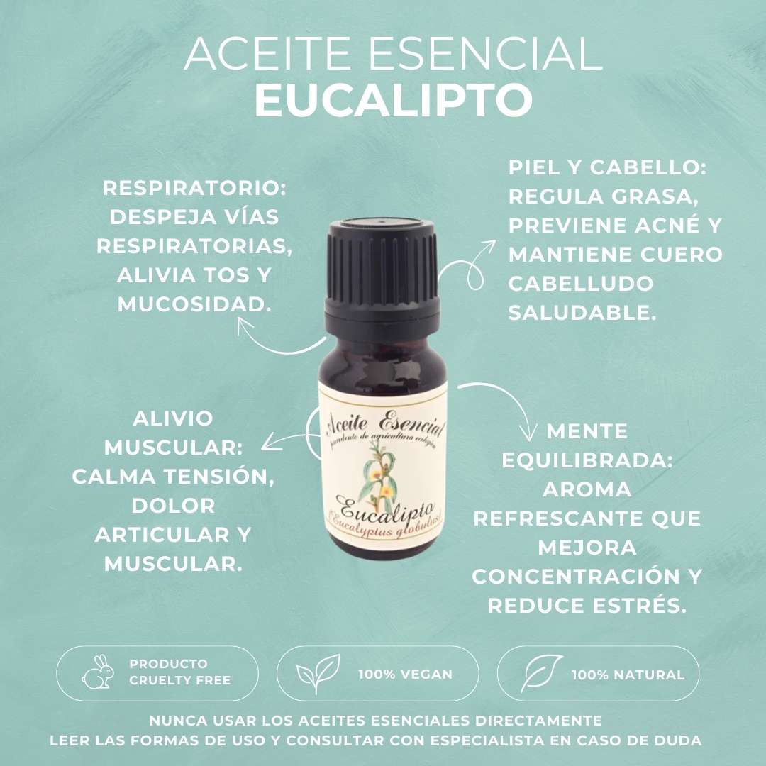 Aceite Esencial Ecológico de Eucalipto | Resfriados y concentración