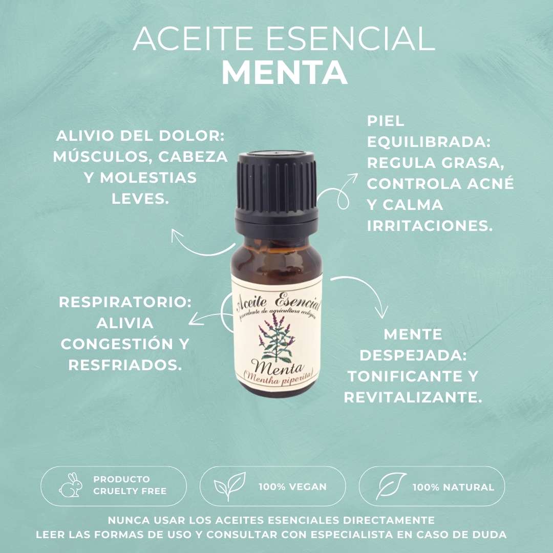 Aceite Esencial Ecológico de Menta | Resfriados y digestivo