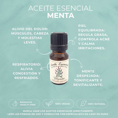 Aceite Esencial Ecológico de Menta | Resfriados y digestivo