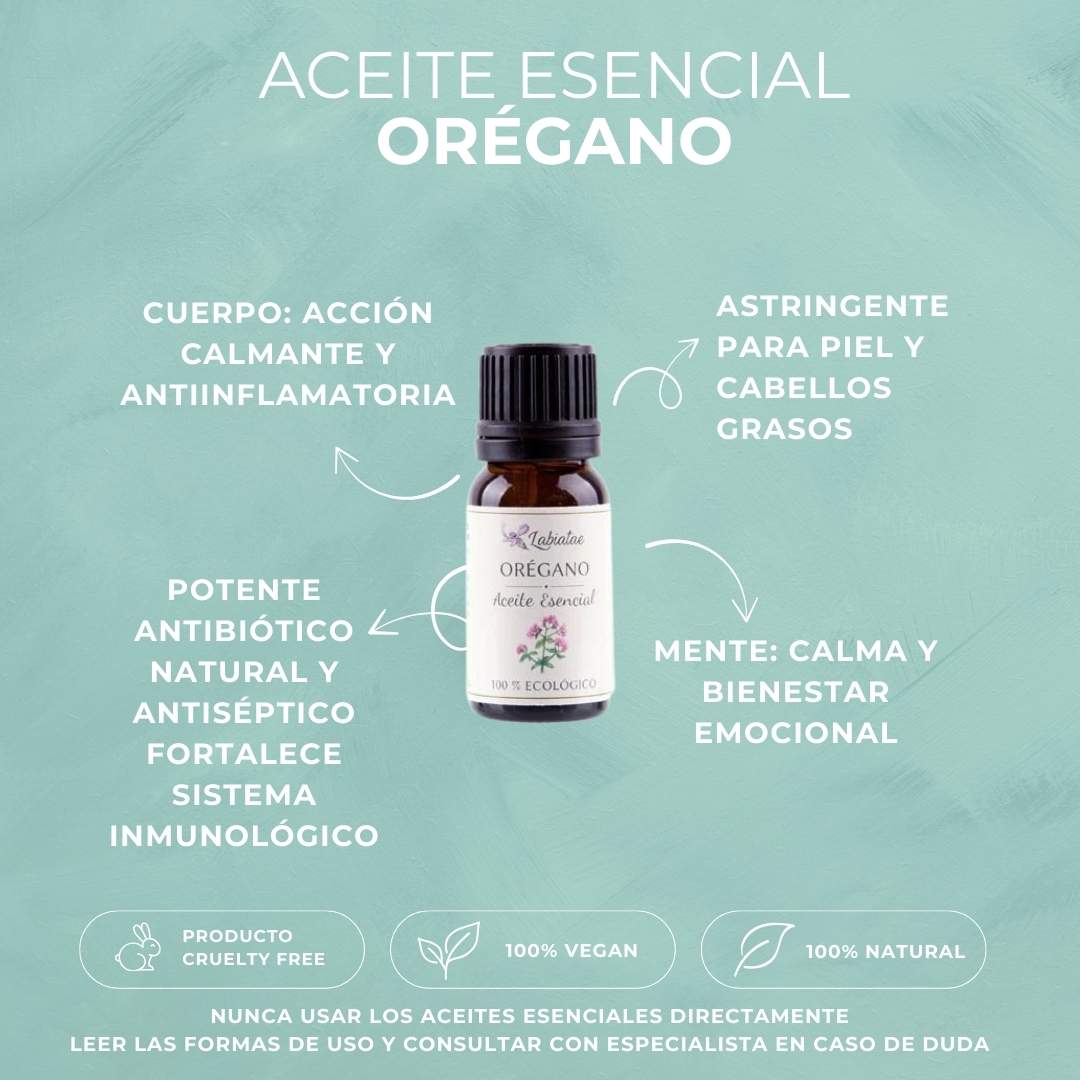 Aceite Esencial Ecológico de Orégano | Alergias y catarros | 12ml