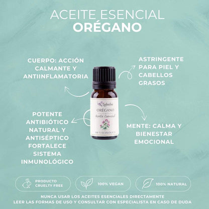 Aceite Esencial Ecológico de Orégano | Alergias y catarros | 12ml