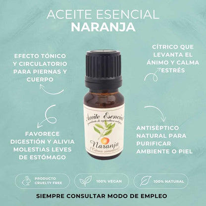 ACEITE ESENCIAL ECOLÓGICO DE NARANJA | 12 ml. | VEGANO