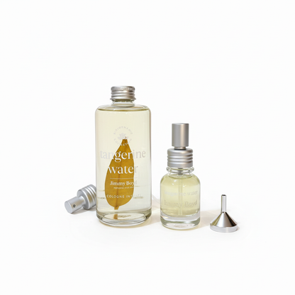 AGUA DE COLONIA TANGERINE WATER, PACK DE 200ML Y RECARGABLE DE 25ML CON EMBUDO. ORGÁNICA, BIO, ECOLÓGICA Y SIN DISRUPTORES ENDOCRINOS