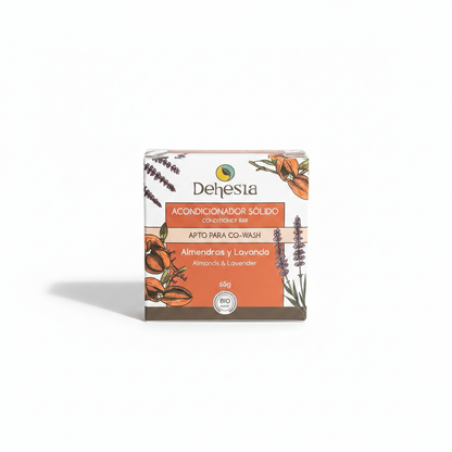 Dehesia Acondicionador Sólido natural BIO  -apto para co-wash con almendras y lavanda